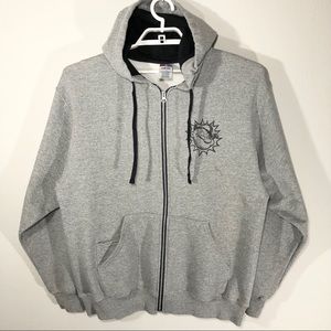 Jerzees Light Gray Popeye Themed Large Hoodie